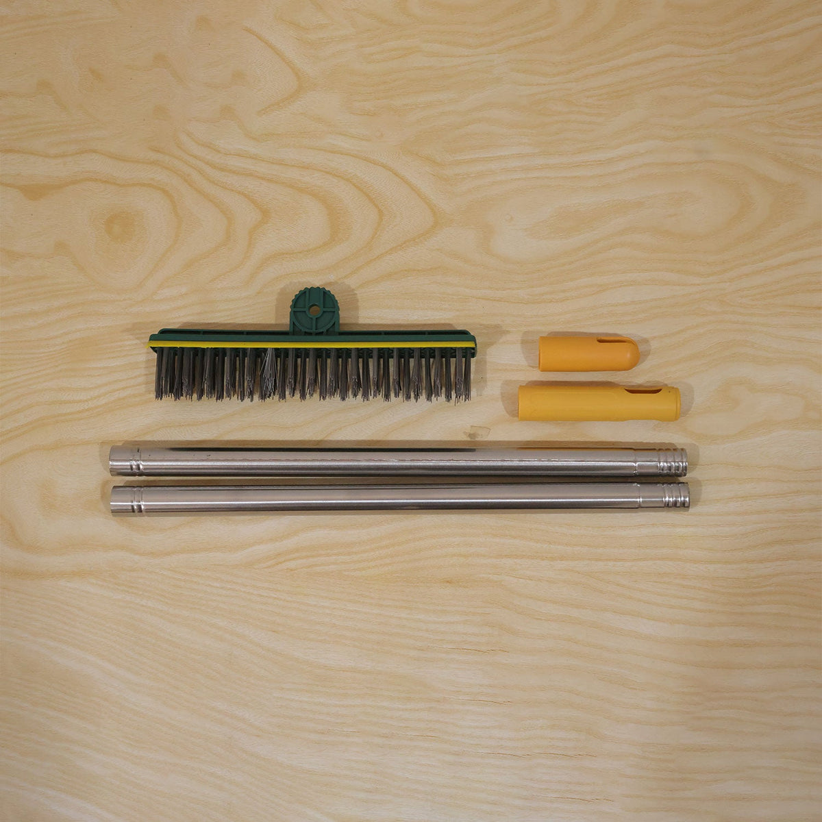 2 In 1 Floor Cleaning Brush With Water Scraper And Metal Handle For Bathroom Use