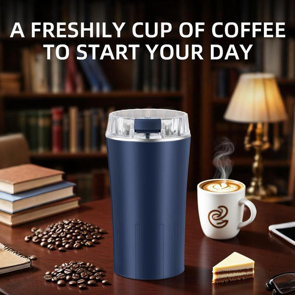 GharMix Portable Mini Mixer Grinder | Electric Coffee & Spice Grinder for Home & Office