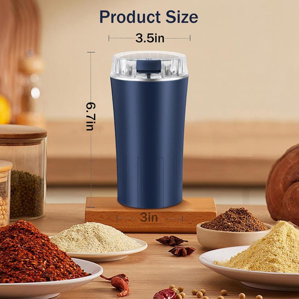 GharMix Portable Mini Mixer Grinder | Electric Coffee & Spice Grinder for Home & Office